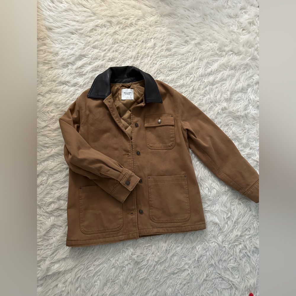 Brown Abercrombie chore coat
